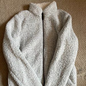 George Fuzzy Zip-Up Sweater-small